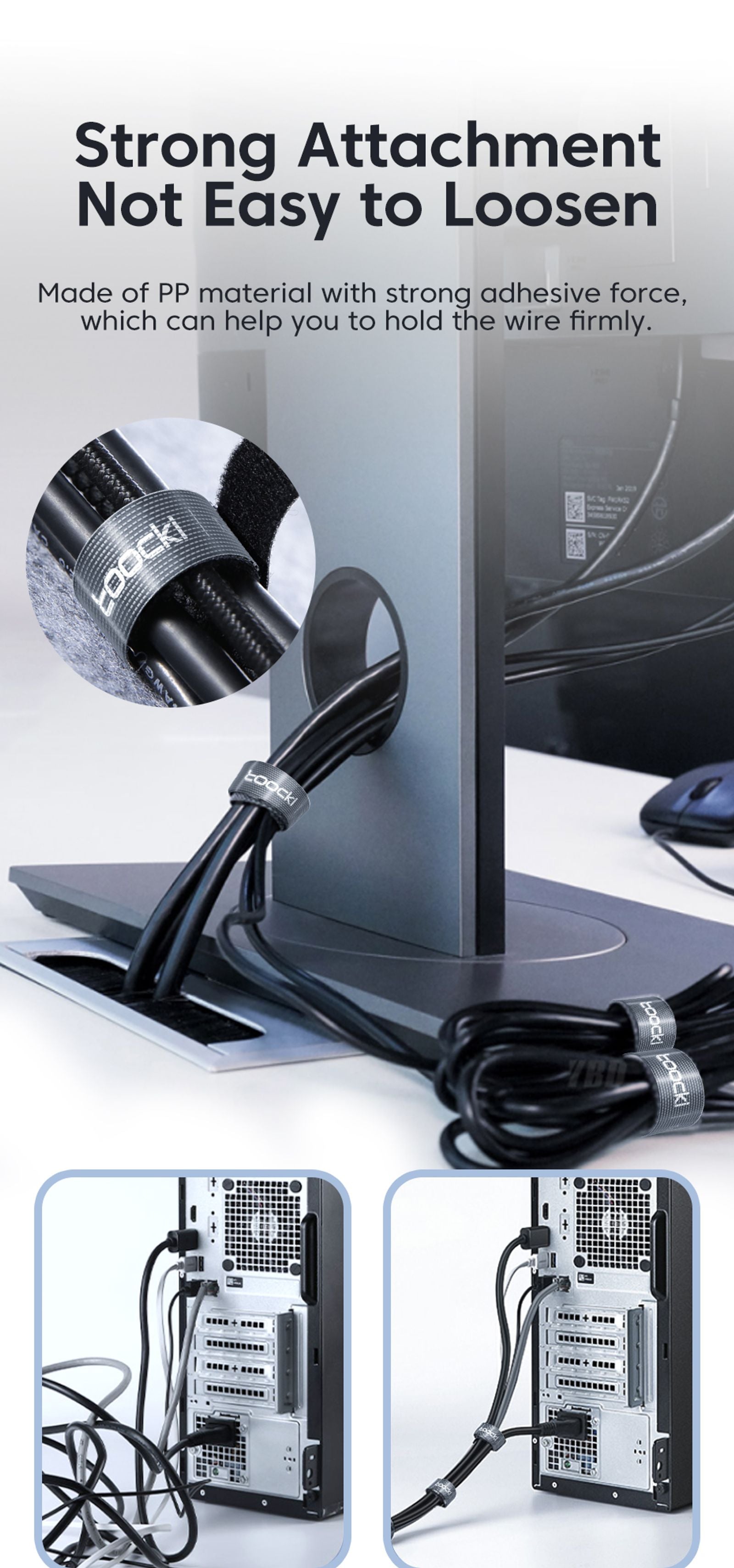 Toocki Cable Organizer - USB Cable Management and Wire Winder