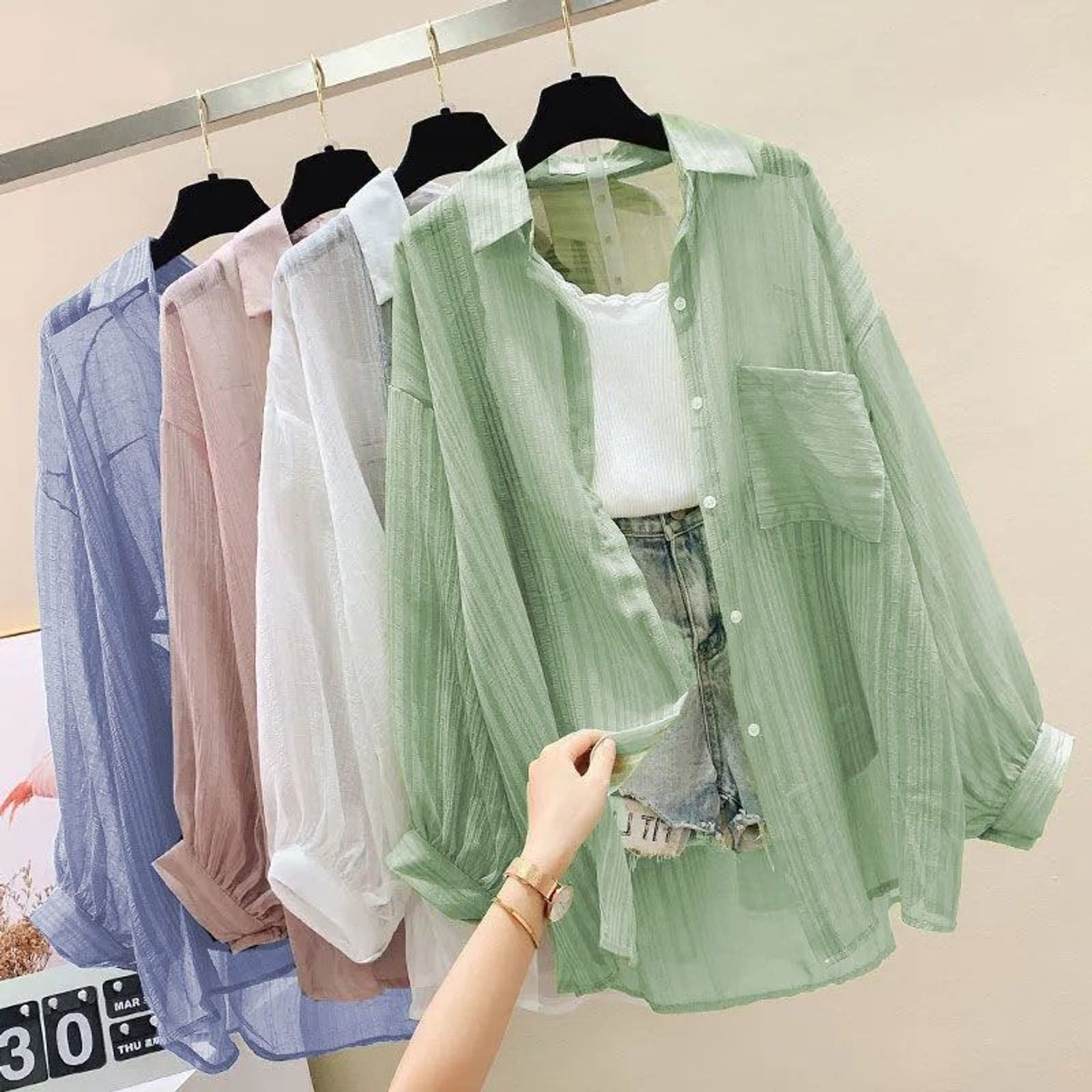 Elegant Summer Chiffon Blouse - Casual Women's Top