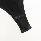 Long Sleeve Square-Cut Collar Bodycon Bodysuit