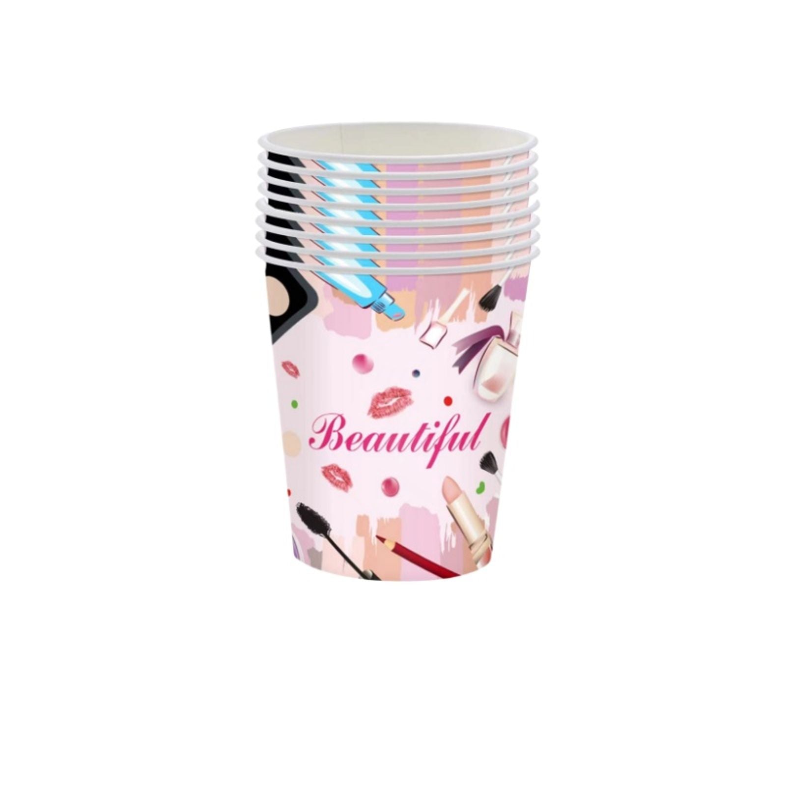 Makeup Birthday Disposable Tableware for Spa Parties
