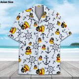 Men's Duck Print Hawaiian Shirt - Short Sleeve Casual Style