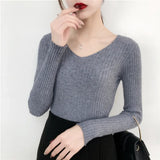 Women’s Knitted V-Neck Pullover Sweater