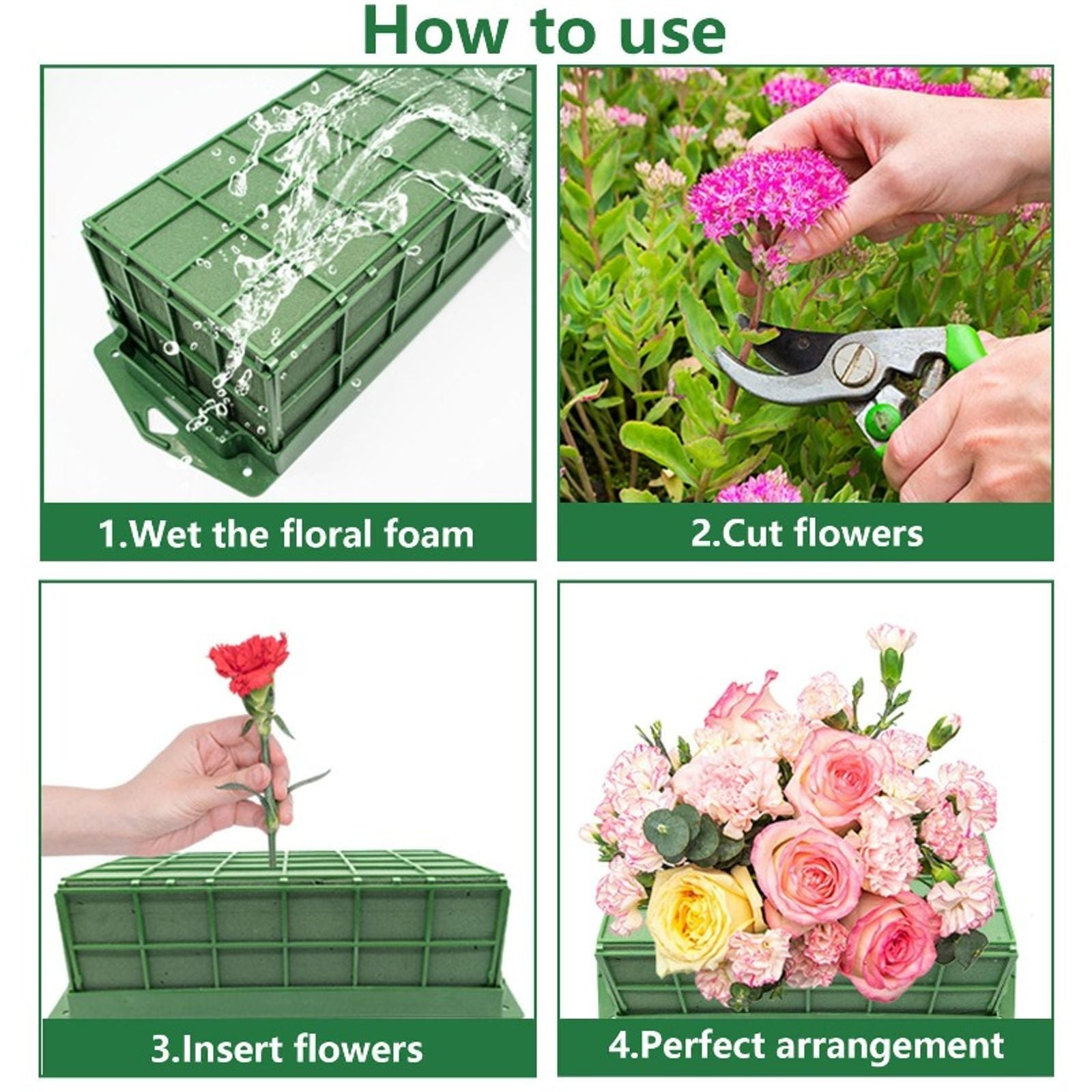 Large Green Floral Foam Cage for Flower Arrangements