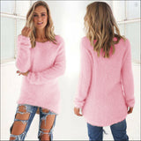 Plus Size Women's Warm Knitted Pullover Sweater
