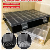 Clear Plastic Storage Box with 24 Grids for Organizing