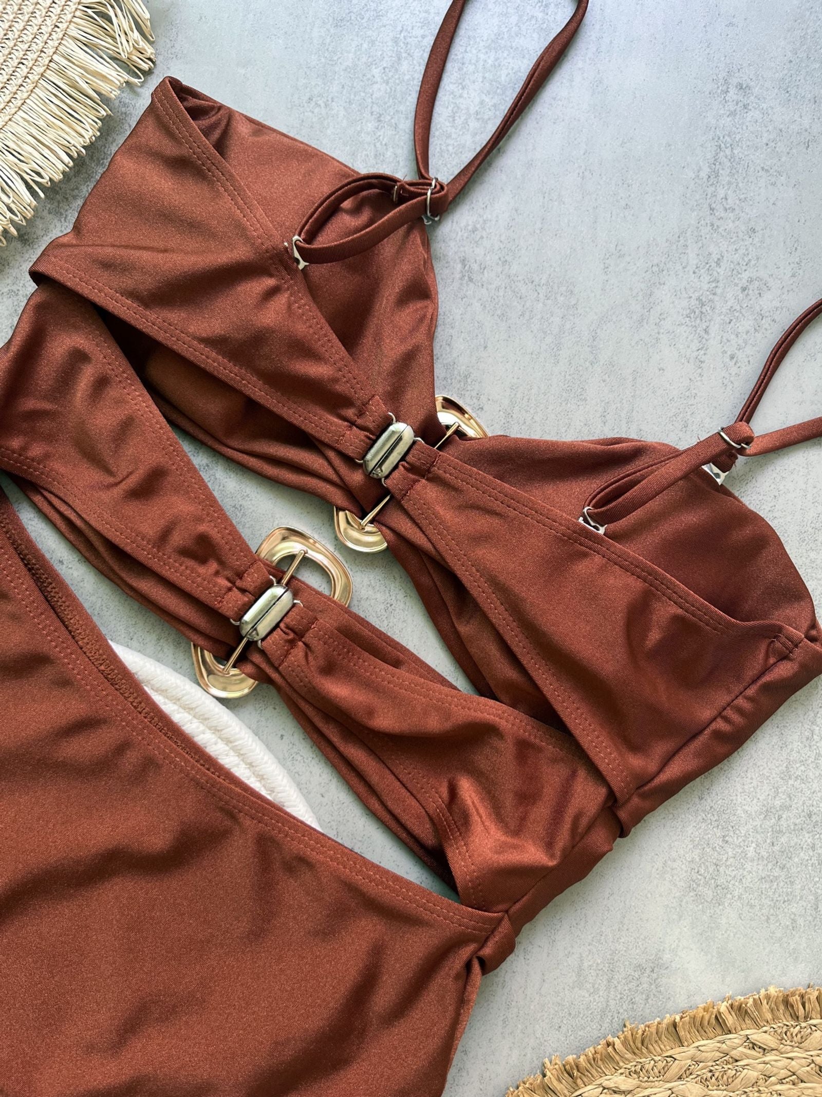 3 Colors Cut Out One Piece Swimsuit for Women