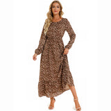 Women’s Bohemian Floral Maxi Dress with Full Sleeves