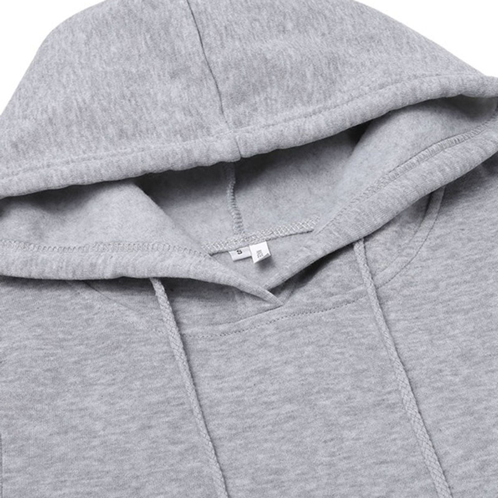 Women’s Hooded Knee-Length Pocket Dress - Casual Warm Sweatshirt