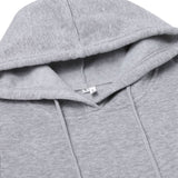 Women’s Hooded Knee-Length Pocket Dress - Casual Warm Sweatshirt