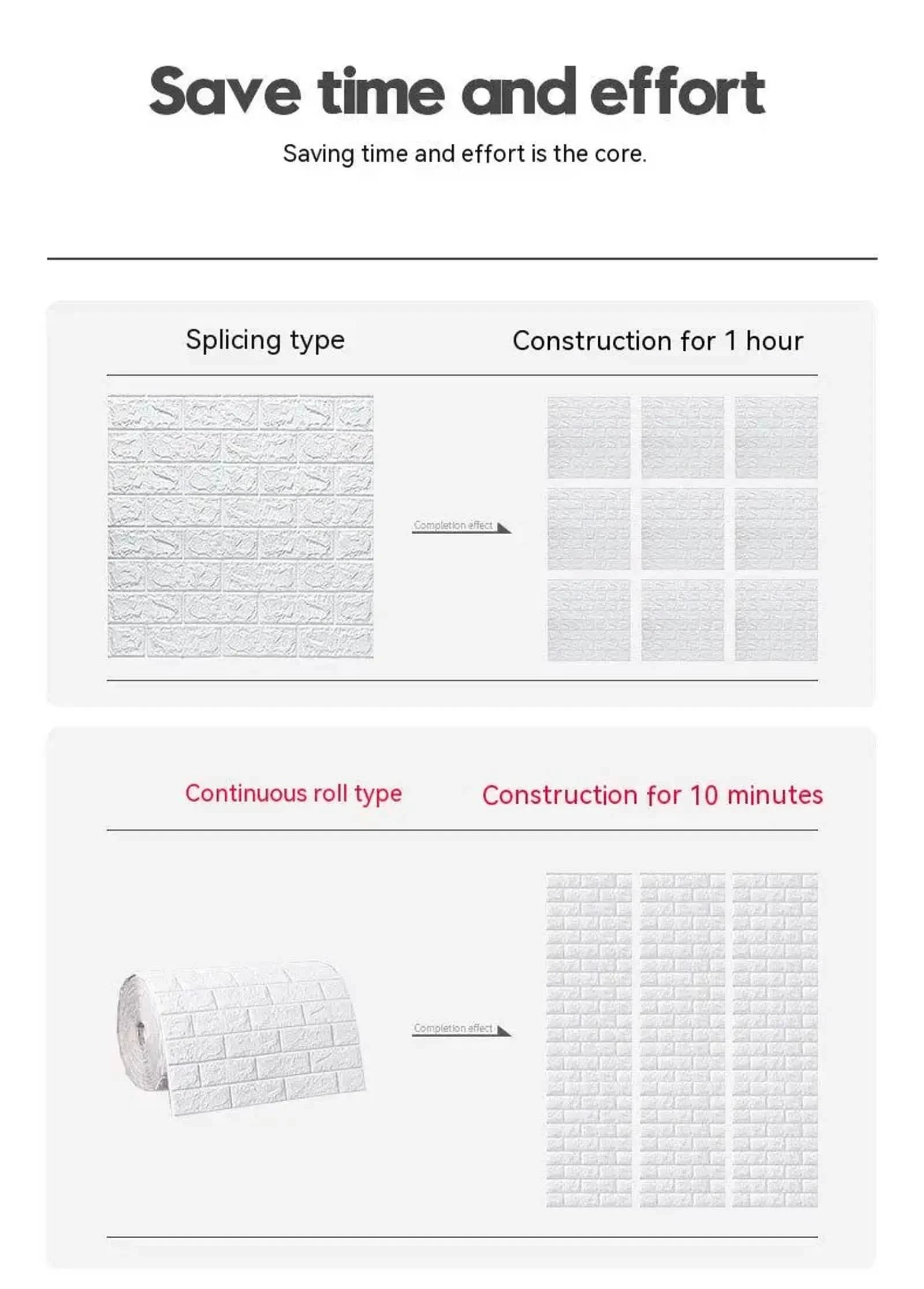 3D Self-Adhesive Antique Foam Brick Wallpaper