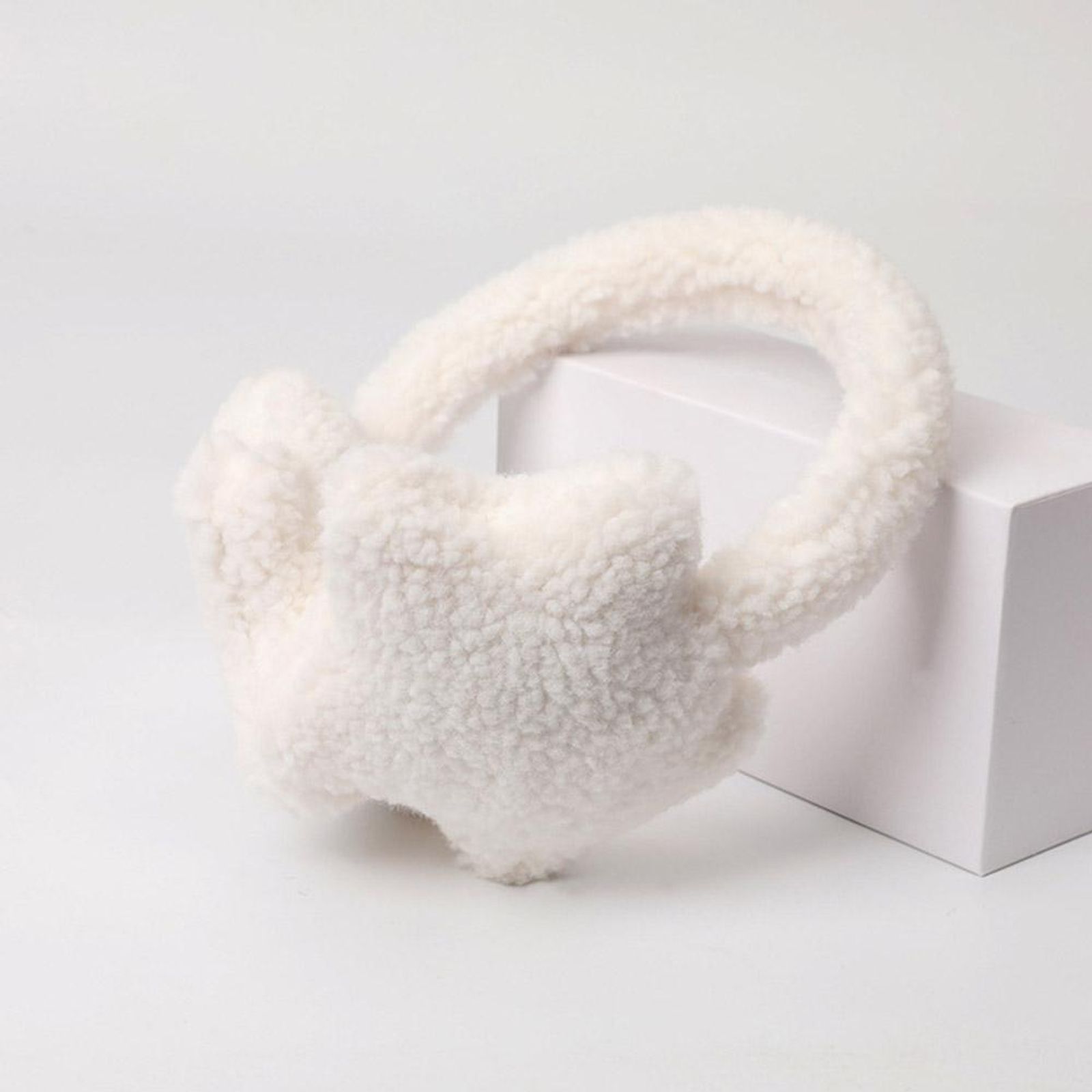 Cute Plush Solid Color Fluffy Earmuffs for Women