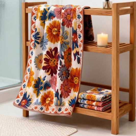 Pure Cotton Floral Towel Blanket