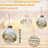9 Pcs Gold Christmas Ball Decor Set - Shatterproof Hanging Balls