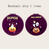 Portable Travel Mirror and Comb Set with Halloween Design