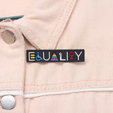 Gender Equality Enamel Pins - Rainbow Women Power Brooches