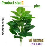 Lifelike 100cm Artificial Palm Tree with 18 Leaves