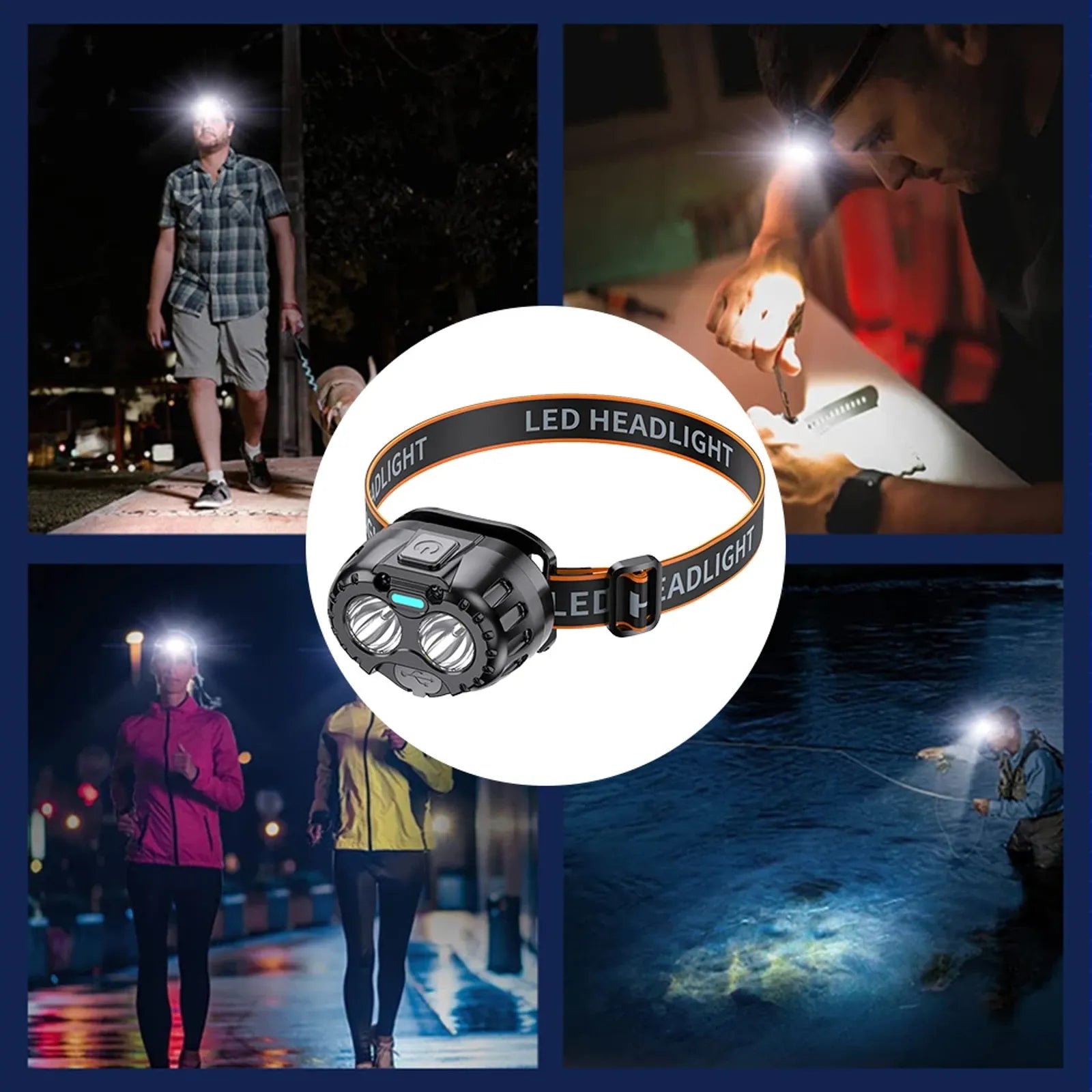 Powerful Waterproof LED Headlamp for Outdoor Activities
