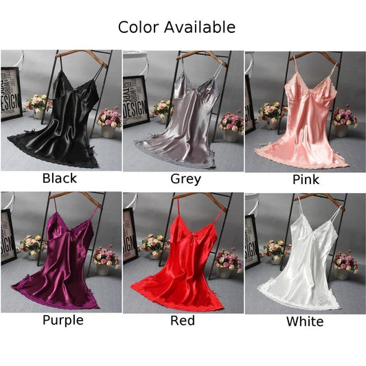 Sexy Lace Patchwork Nightgown for Women