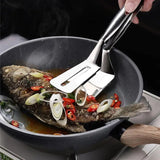 Stainless Steel Multifunctional BBQ Tongs and Frying Spatula