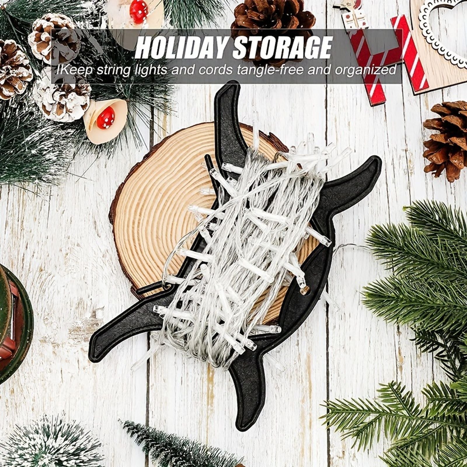 Large Light String Storage Bracket Organizer Clip