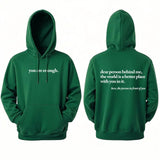 Letter Print Men's Hoodie - Warm Long-Sleeved Sweatshirt