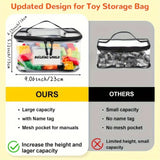 Transparent Mesh Zipper Toy Storage Bag - Large Capacity Organizer