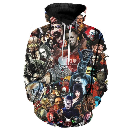 Personality Hoodies Horror Movies 3D Printed Pullover