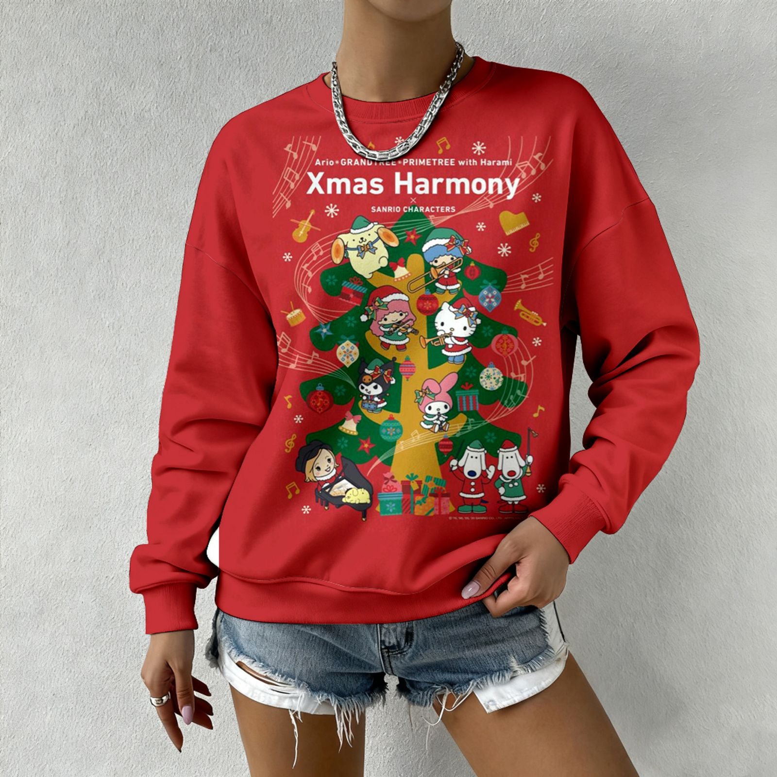 Sanrio Characters Christmas Oversized Hoodie