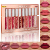 10pcs Nude Lip Gloss Matte Velvet Liquid Lipstick Set