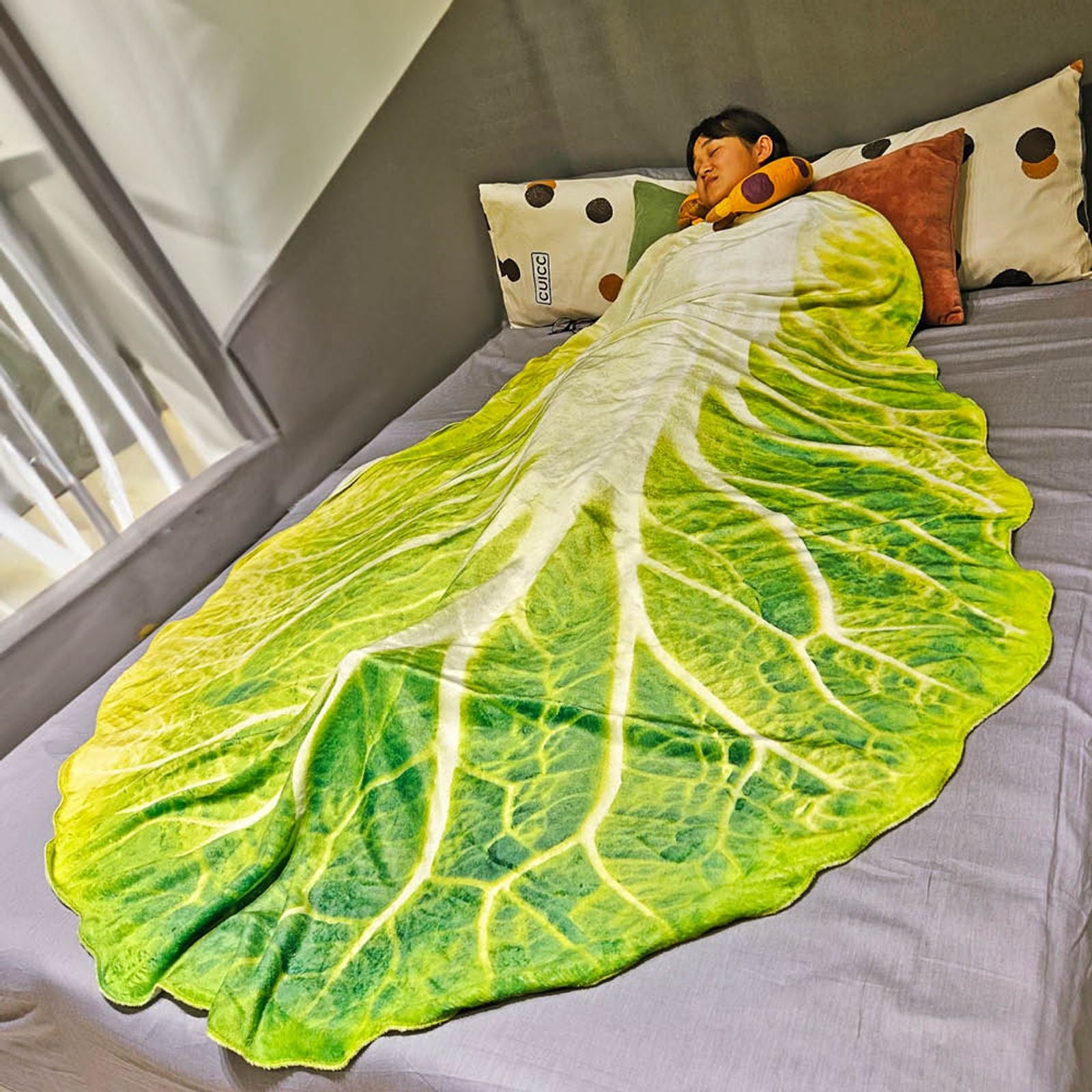 Cabbage-Shaped Plush Throws for Relaxation