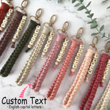 Customized Bohemian Style Bracelet Name Keychain