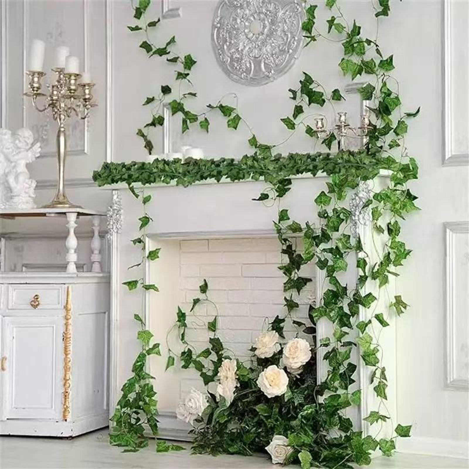 Green Ivy Leaf Hanging Vine Garland for Home Decor