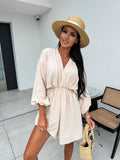 Elegant Women’s Puff Sleeve Mini Dress