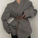 Luxury Designer Belt for Women - Soft PU Leather