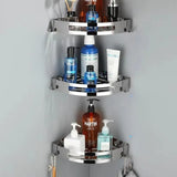 304 Stainless Steel Bathroom Corner Shelf - Wall-Mounted