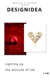 Sparkling Crystal Heart Mini Brooch Fashion Lapel Pin
