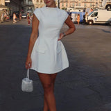 Womens Sexy Slim Fit Mini Dress - Black A-Line Spring Style