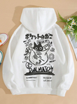 Cute Cat Cartoon Printed Sweatshirt for Women