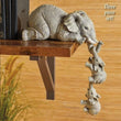 Cute Elephant Hug Baby Doll Set - Resin Figurines for Home Decor
