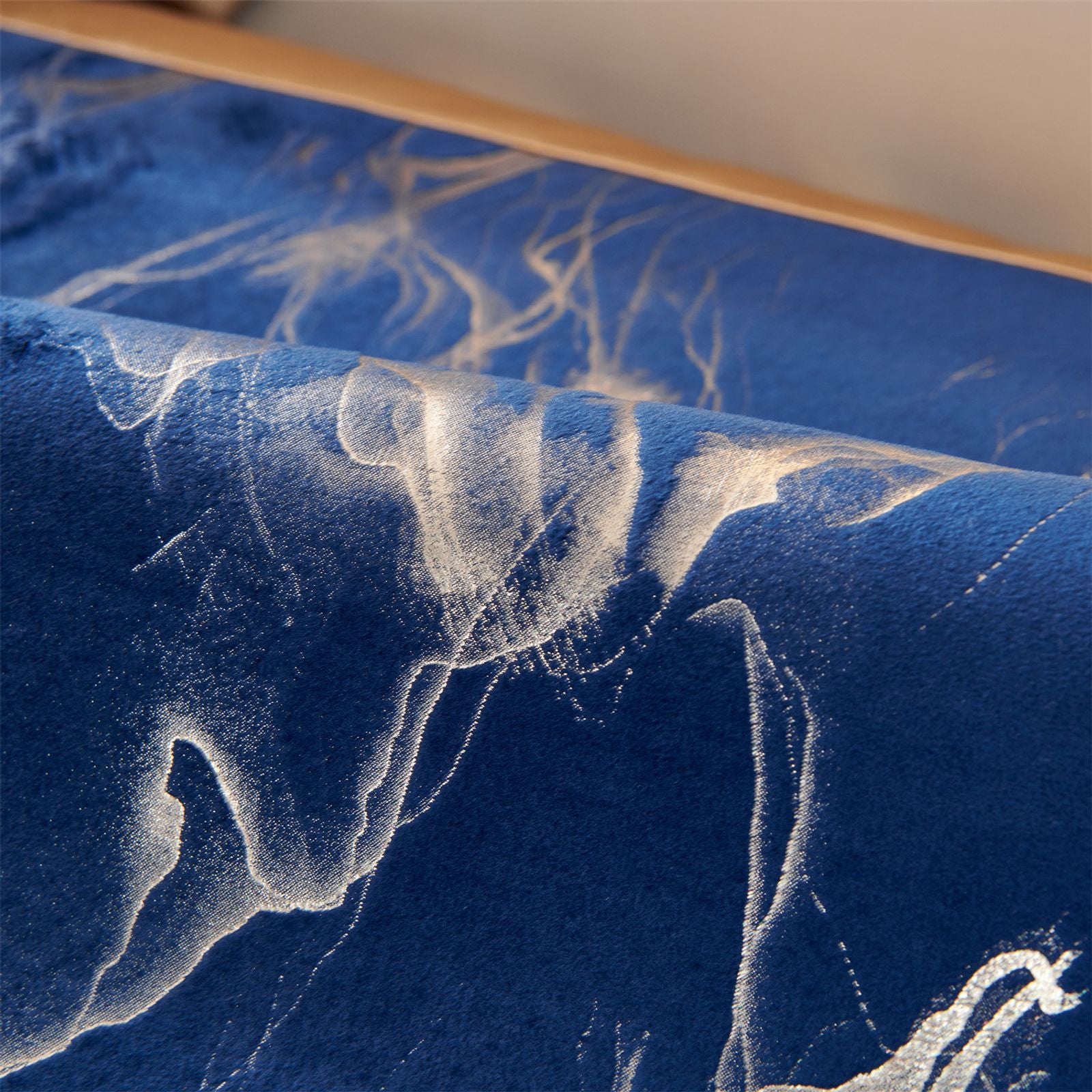 Marble Lines Velvet Sofa Cover for L-Shape Couch