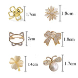 Flower Bow Brooch Set for Women - Metal Lapel Pins