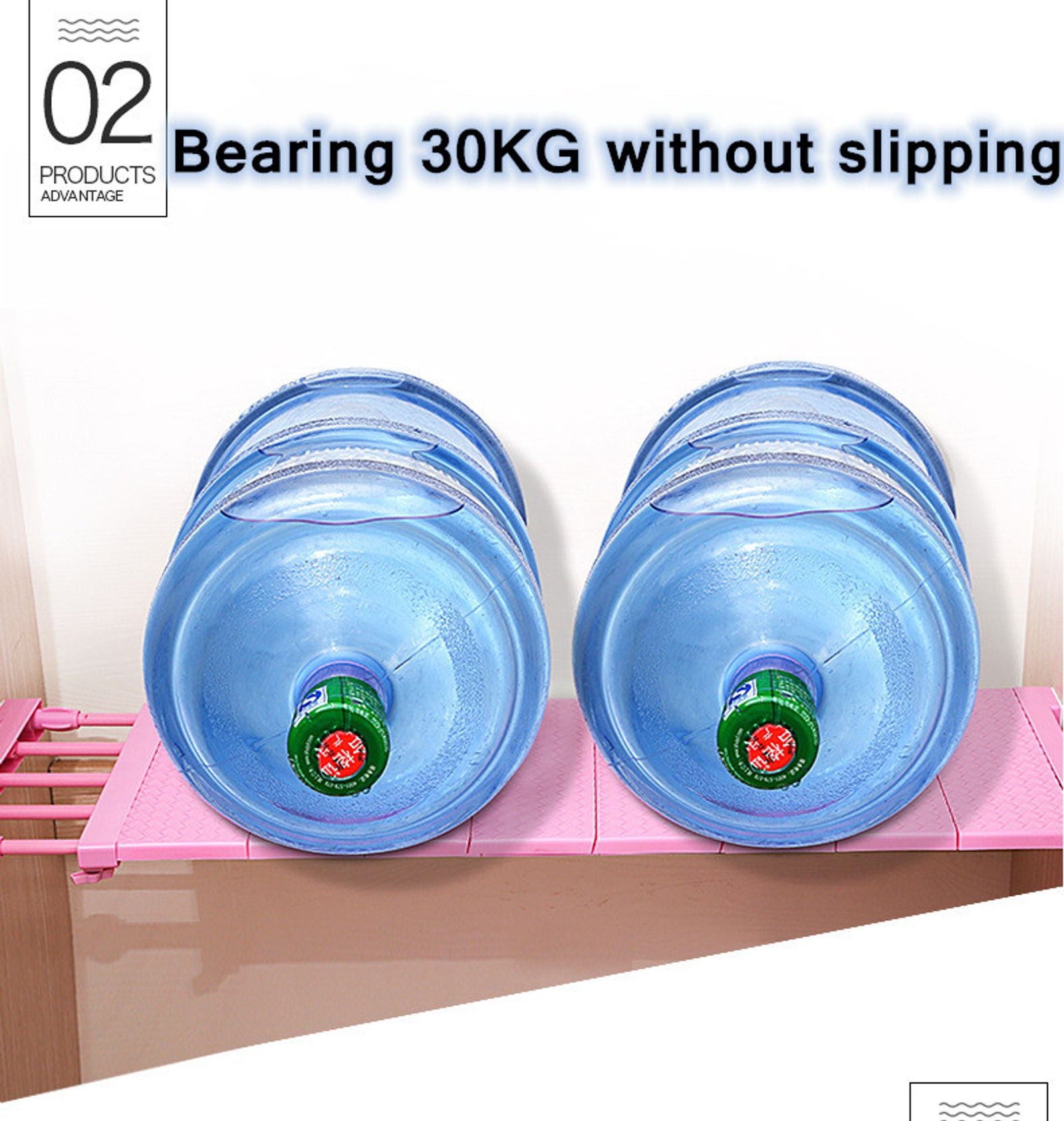 Adjustable Wall-Mounted Closet Organizer Shelf