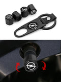 Car Tire Valve Stem Caps with Keychain for Opel Vehicles