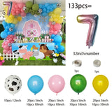 133pcs Farm Theme Animal Birthday Party Balloon Set