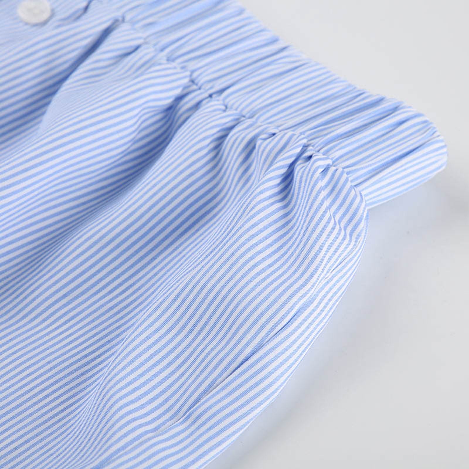 Striped Print Casual Shorts for Women