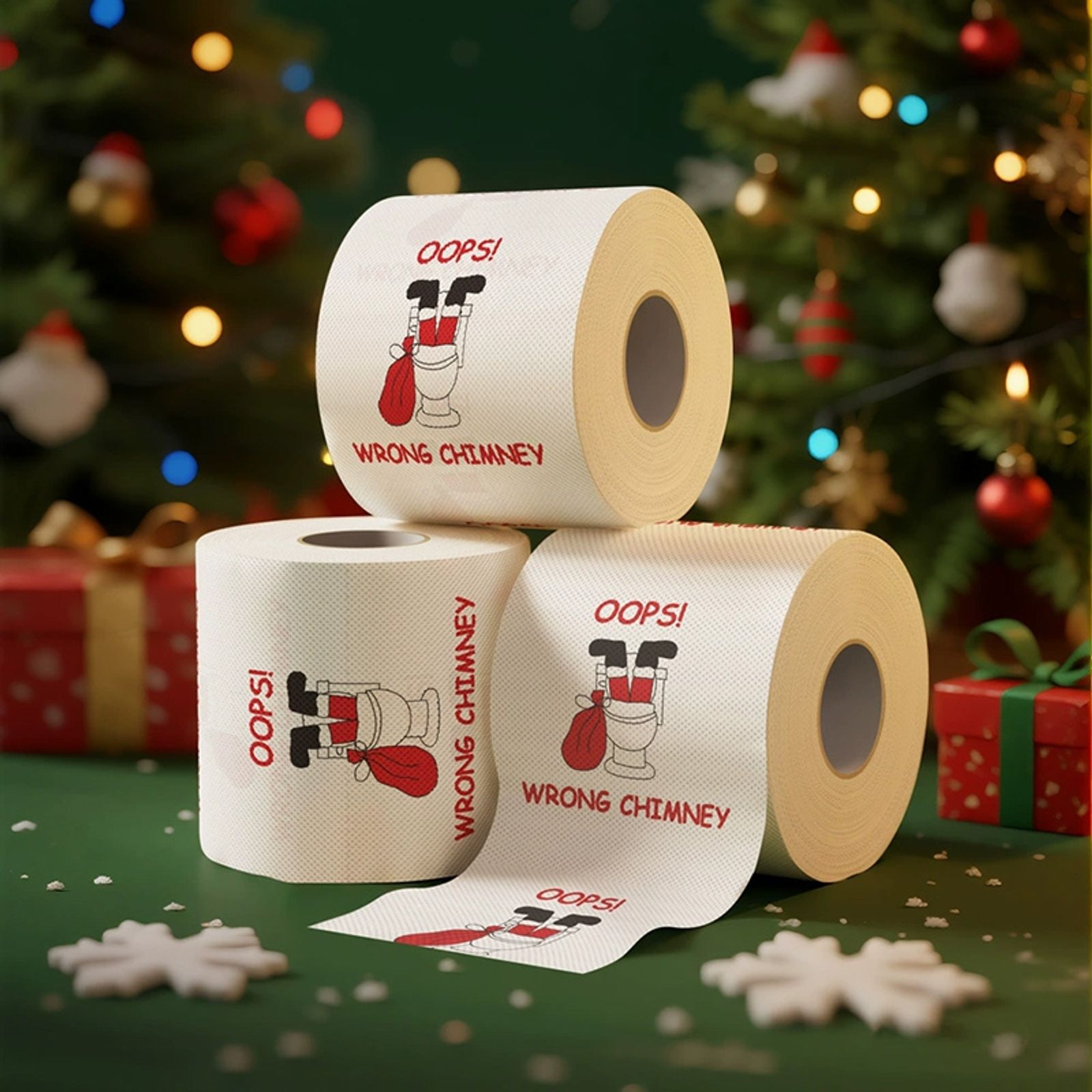 Funny Santa Claus Christmas Toilet Paper Rolls