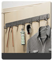 Heavy Duty Wall Coat Rack with Black Hooks