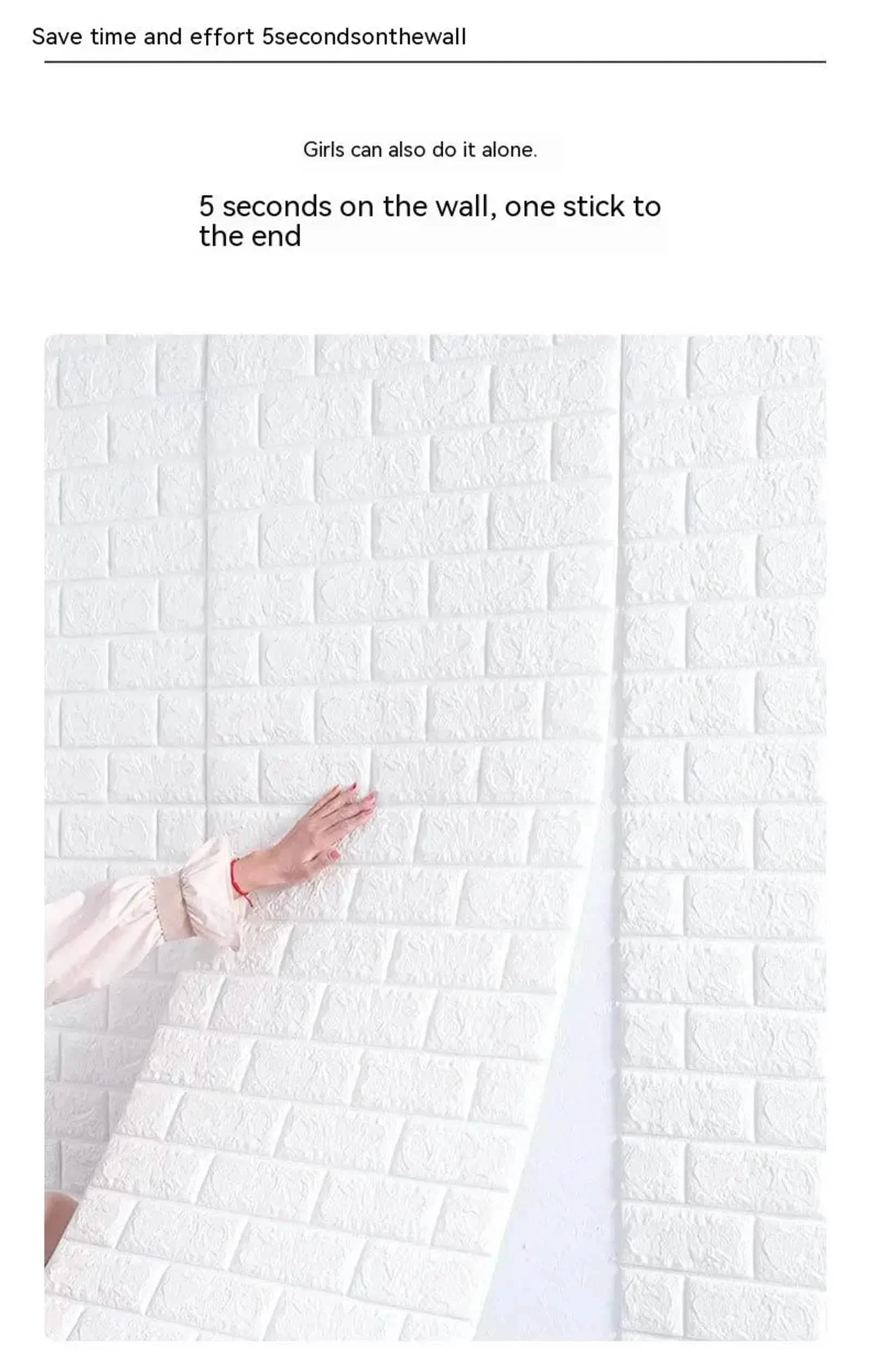 3D Self-Adhesive Antique Foam Brick Wallpaper