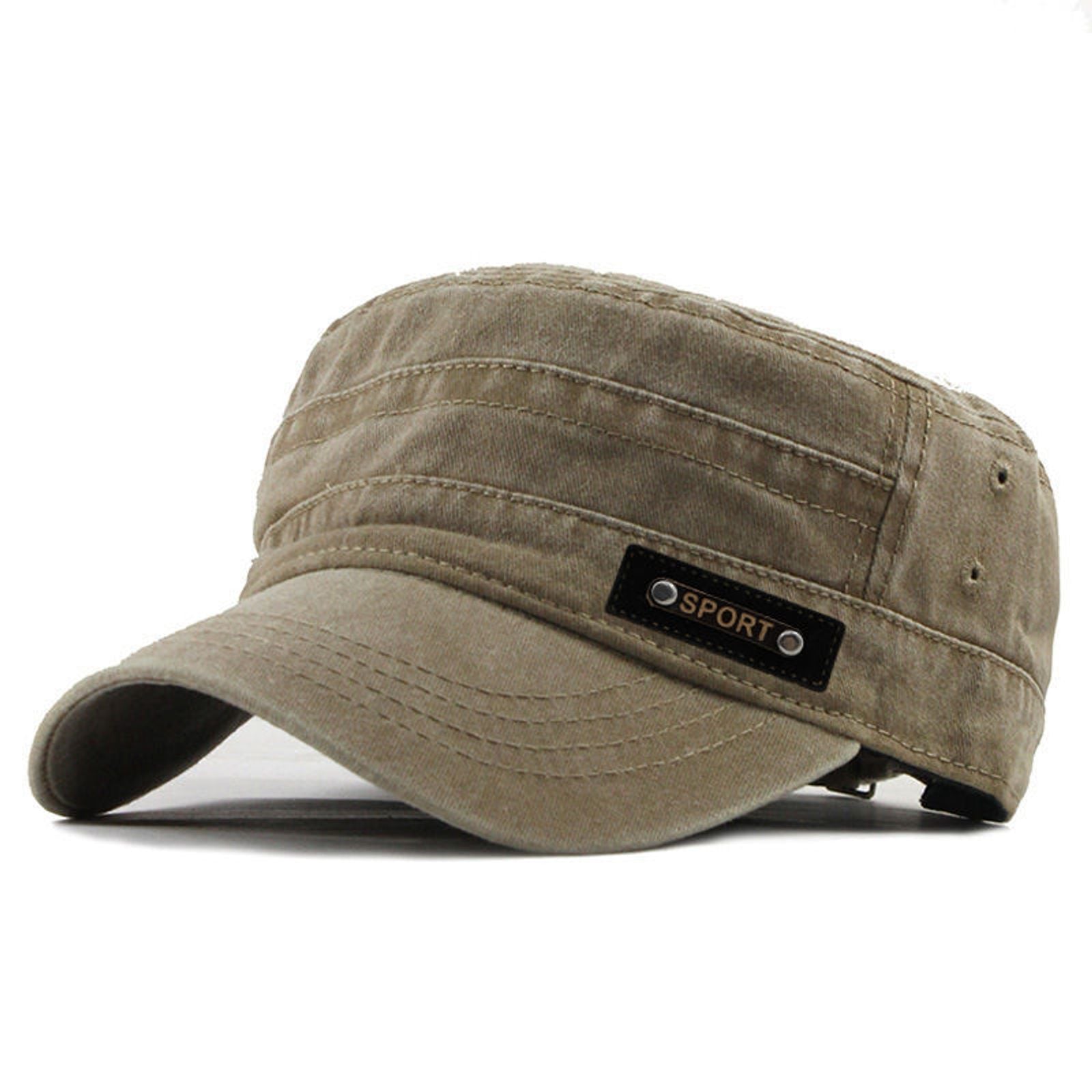 Men's Washable Cotton Military Cap - Sun Proof