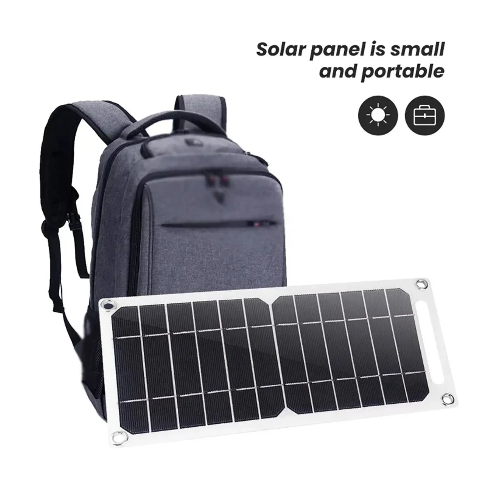 35W Portable Solar Panel with USB Charger for Outdoor Use